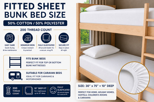 Bunk bed deep fitted sheet - bunk,