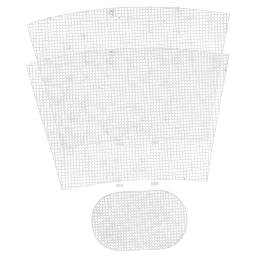 White plastic mesh - white,