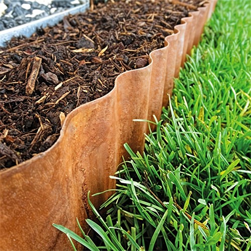 Corrugated metal garden edging - corrugated,