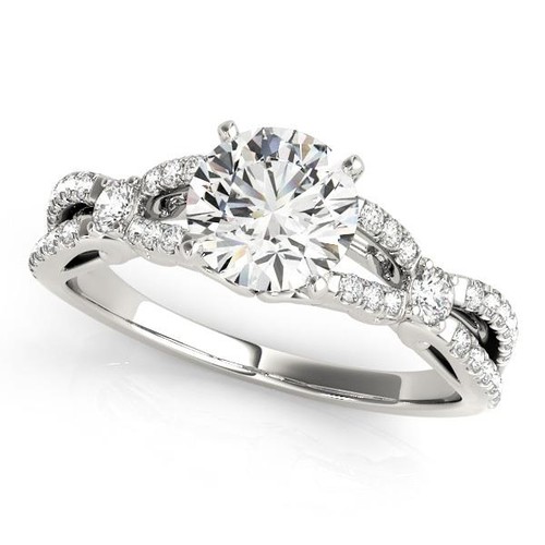 Split shank engagement ring - split,