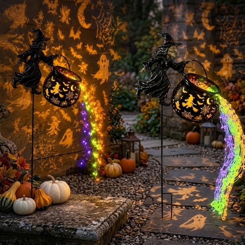 30cm halloween witch - 30cm, cauldron