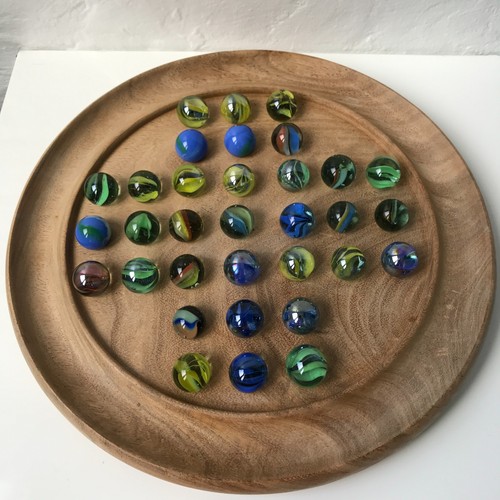 Vintage wooden solitaire board - vintage,