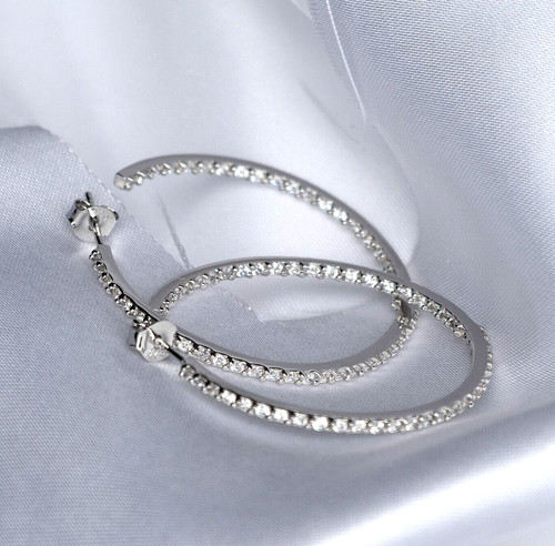 Cubic zirconia hoop - cubic,