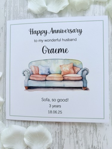 Personalised anniversary card - personalised,