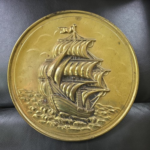 Vtg brass plate - vtg,