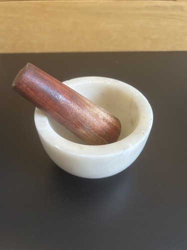 Marble cream stone pestle - marble,