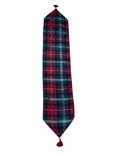 Red plaid table runner - plaid,