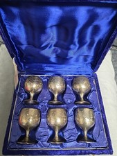 Vintage Set Of 6 Small EPNS GOBLETS