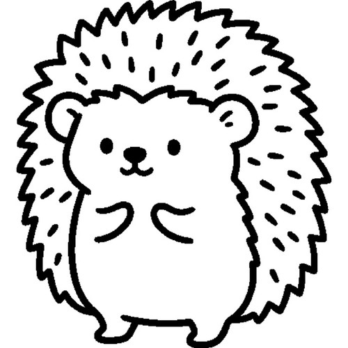 Hedgehog standing unmounted - 'hedgehog, standing'