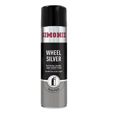 Simoniz Wheel Silver Paint Acrylic Aerosol Spray Fast Drying Smooth Finish 500mL