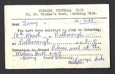 Original football postcard  Selected to Play Ferring plus 4 others inc Wasps Rug