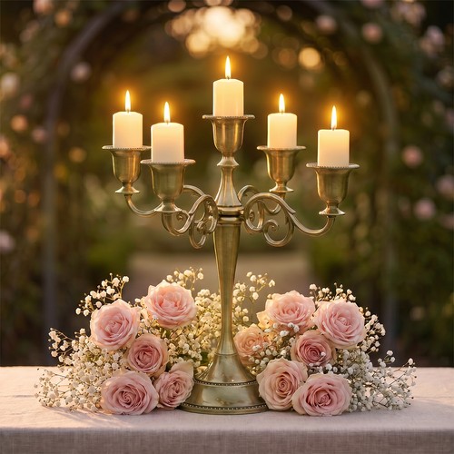 Candelabra candle holder - candle,