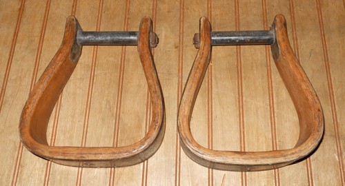 Vintage wooden horse - wooden, saddle