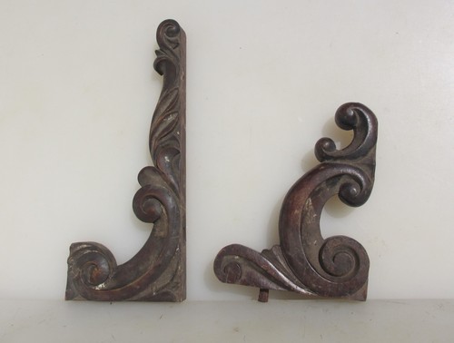 Antique wooden corbels - wooden,