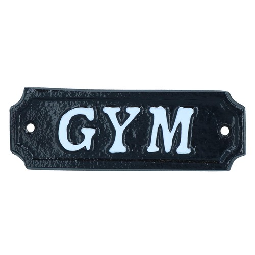 Gym cast iron plaque door - cast,