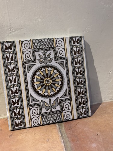 Minton tile c1880 grey - minton,