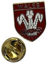 Wales Pin Badge Welsh Feathers