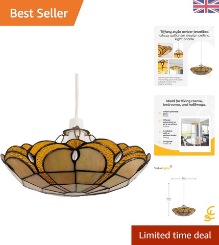 Tiffany style amber - tiffany, pendant