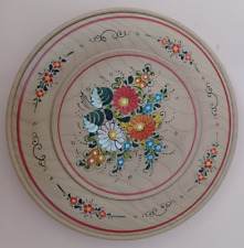 Hand plated Wooden Plate from  Tirol, Austria floral design