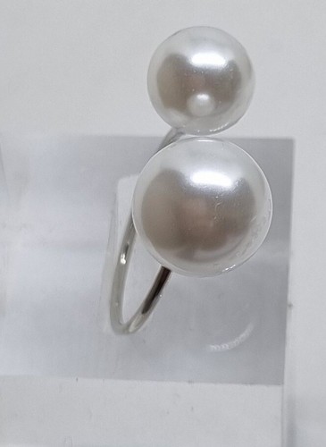 Pretty silver tone double - silver,