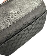 Gucci Messenger GG Canvas Black Crossbody Bag Vintage