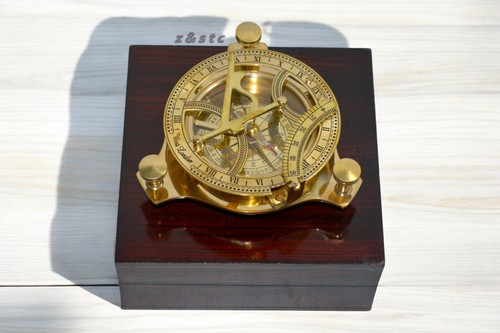 Brass sundial compass for - sundial,