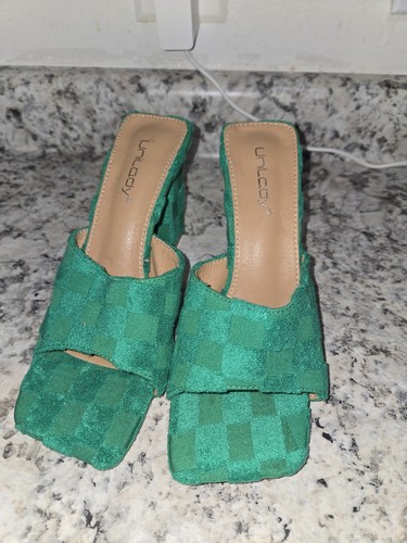 Unilady brand green woven - brand, green,