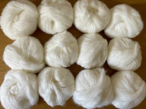 Iridescent optic white mohair - iridescent,