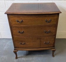 Vintage Mahogany Bow Front Chest of Drawers | Traditional Georgian Style