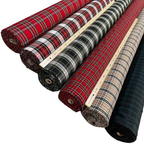 100 cotton tartan fabrics - -, 3