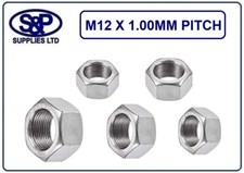 M12 X 1.00MM FINE PTICH HEX FULL NUT A2 STAINLESS STEEL / M12 X 1.0P ST/STEEL