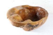 Vintage African Burr Root Wooden Bowl Small Hand Carved Mid 20th C. Decorative