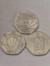 Extremely Rare 3×50p and Very Rare and Valuable Coins - 50 PENCES - 
