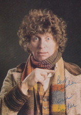 Tom Baker Signed BBC Doctor Who Fourth Doctor Autograph Postcard