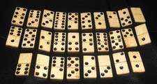 Set of 28 Vintage Bone Dominoes