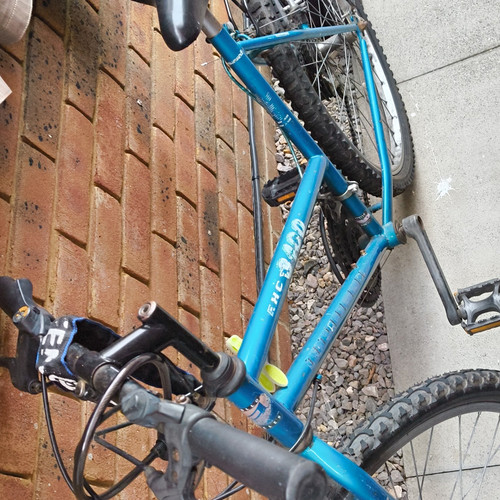 Blue mountain bike flat - blue, bar