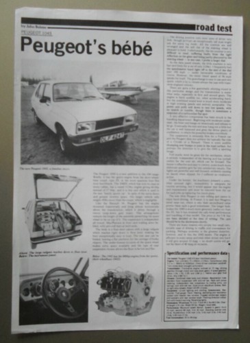 Peugeot 104 orig 1978 mkt - s,
