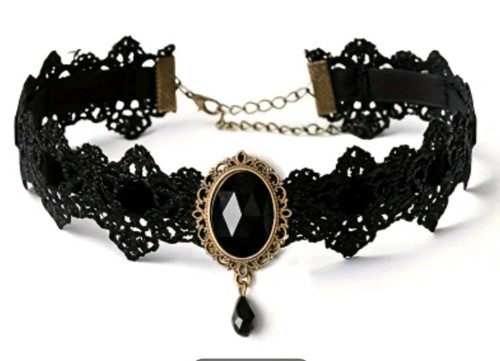 Gothic lace choker necklace - gothic,