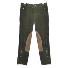 Ralph Lauren Riding Polo Pants UK 14 Corduroy Jodhpurs Suede Panels Trousers