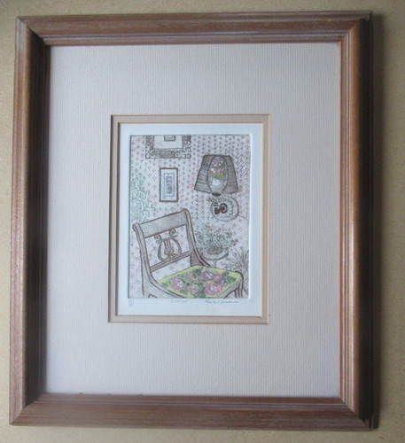 Vintage etching rachel isaac - rachel,