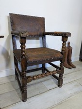 Cromwellian Revival Carved Oak