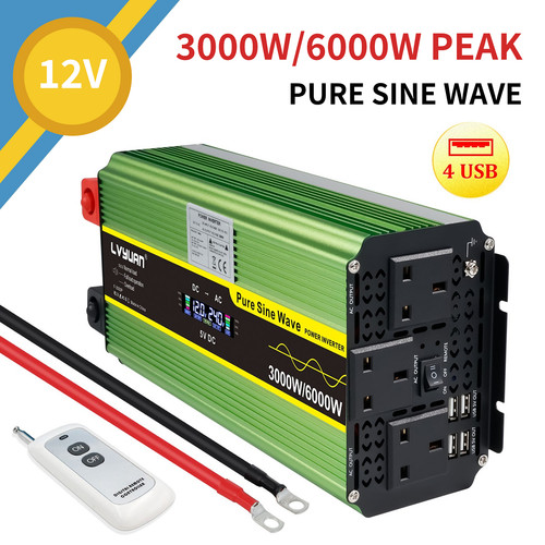 3000w 6000w 12v 240v pure - 12v,