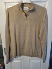 (11) Top Man Beige Zip Neck