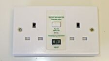 13A 30mA RCD PROTECTED DOUBLE TWIN PLUG SOCKET OUTLET UNSWITCHED SAFETY SOCKET