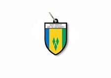 keychain key chain ring flag national shield st vincent grenadines
