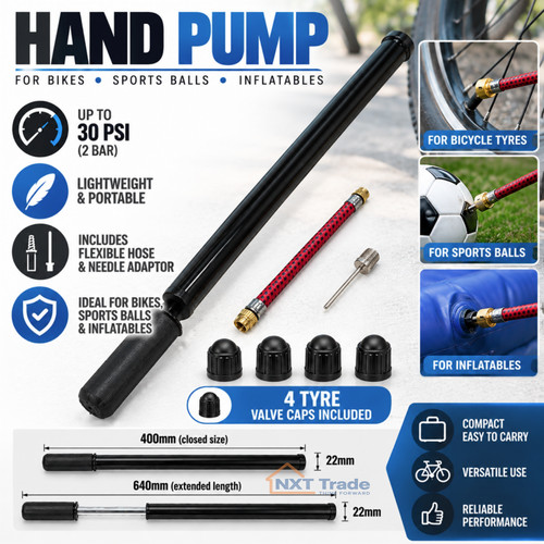 Traditional bike pump - traditional, hand