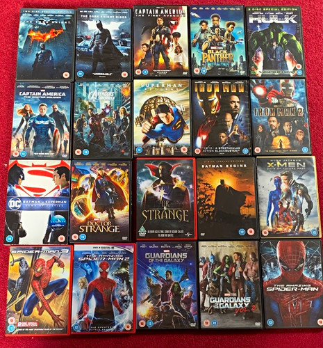 Mixed marvel dvd - marvel/dc, lot