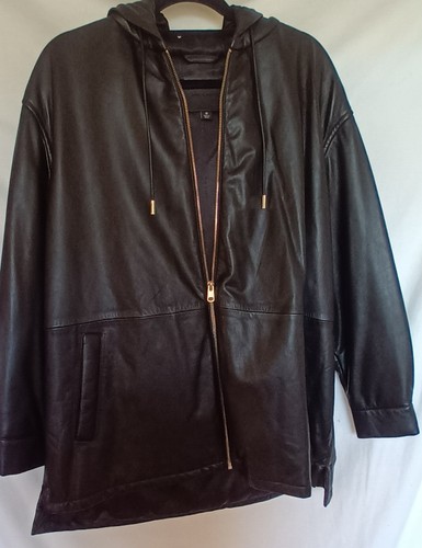 Autograph black leather hooded - autograph,