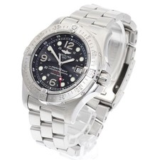 BREITLING SUPER OCEAN STEELFISH A17390 44mm SS Black Dial Automatic Date #C768