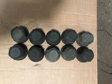 60x DAF 32mm Wheel Nut Covers Black
